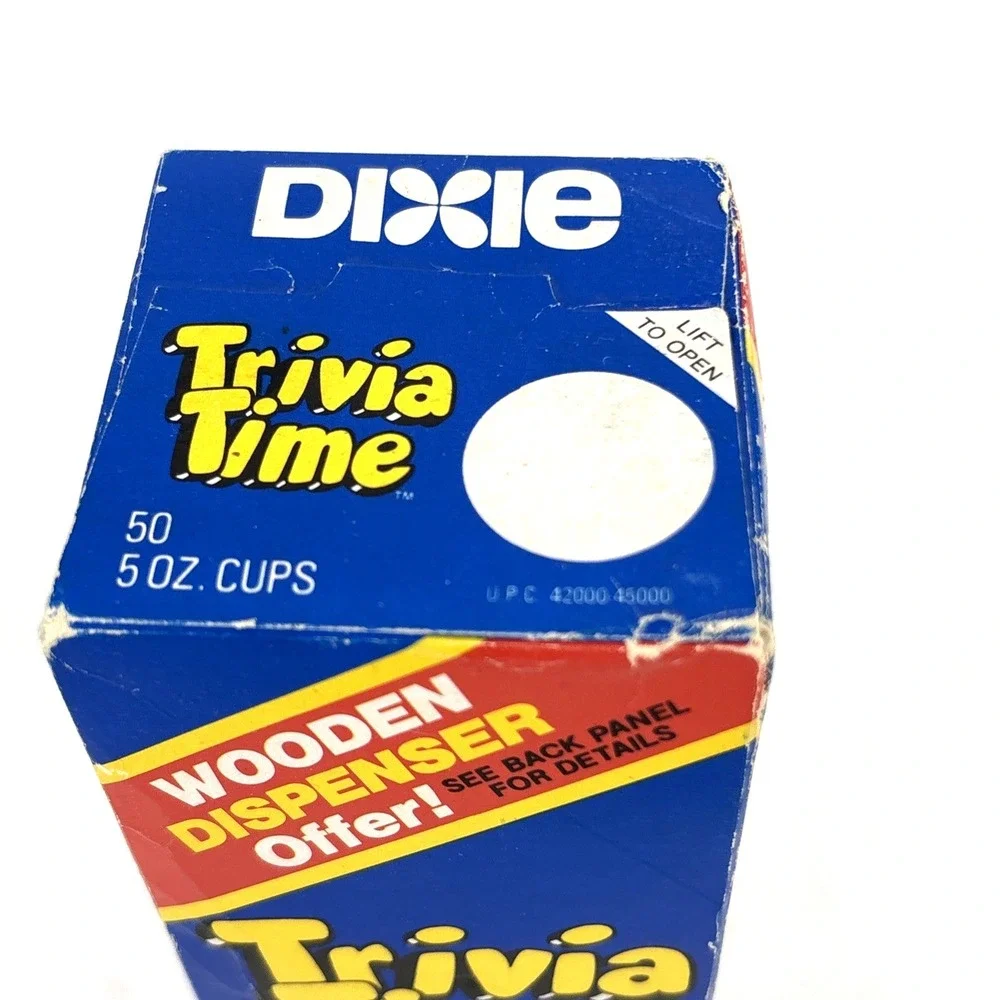 Vintage Trivia Time Dixie 5oz‎ Kitchen Cups NEW 3rd Series 50 Count Sealed NOS